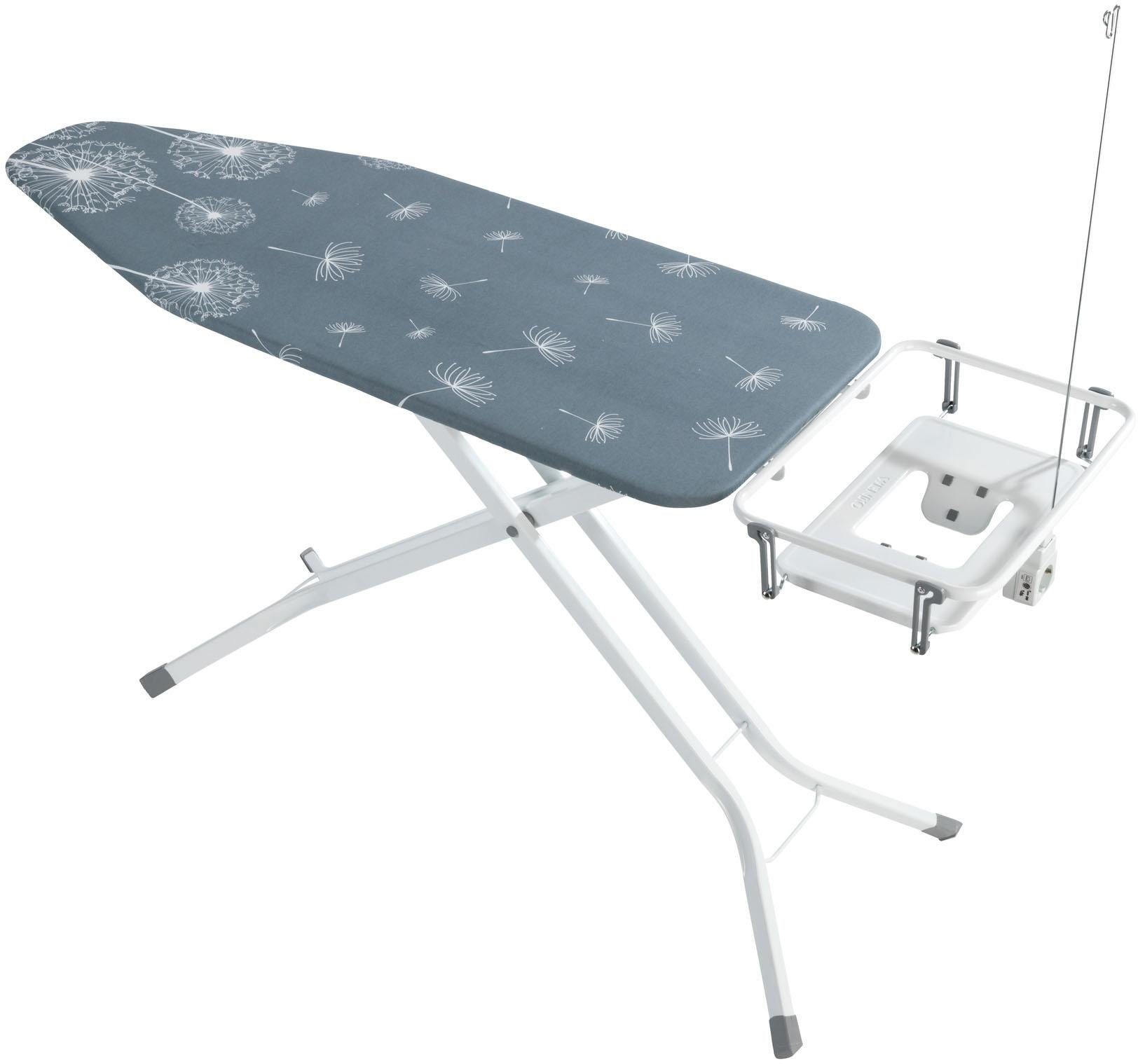 WENKO Bügelbrett Professional, Bügelfläche 130x48 cm, mit Kabelführung und Steckdose