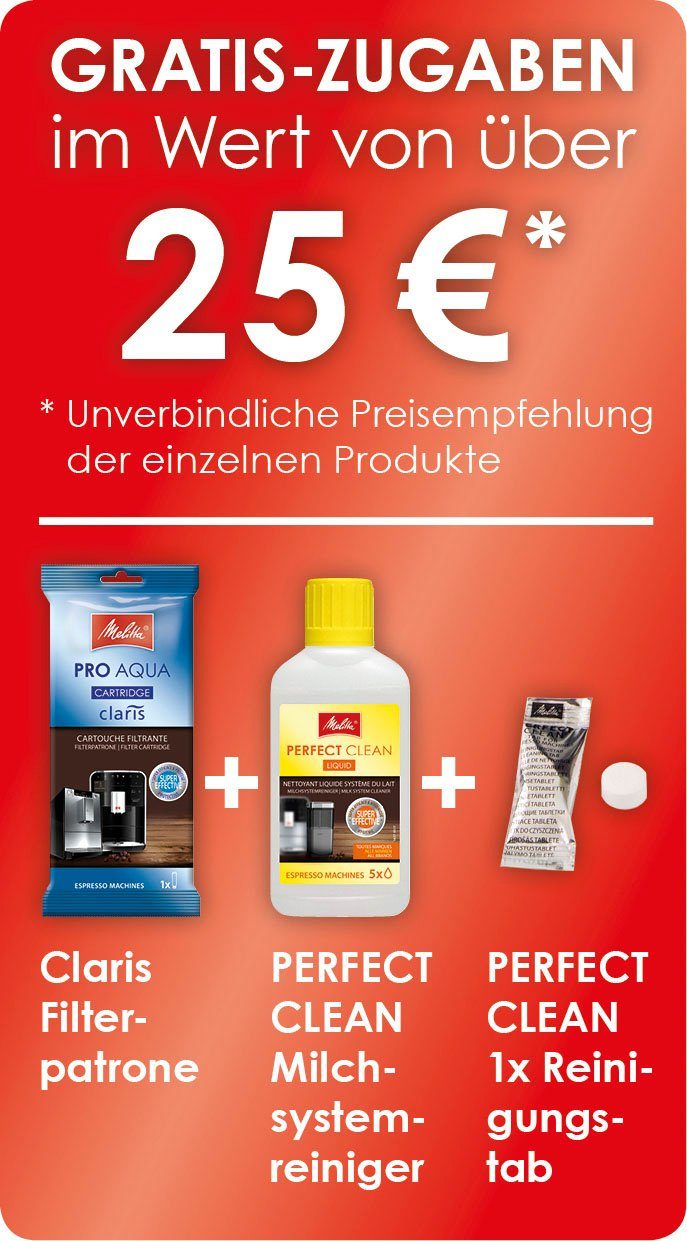 Melitta Kaffeevollautomat Barista T Smart® F 83/0-101, silber, 4 Benutzerprofile&18 Kaffeerezepte, nach italienischem Originalrezept