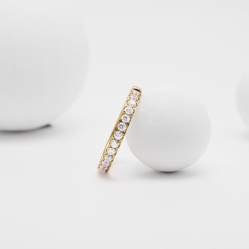 FAVS Bague pour femme Acier inoxydable or jaune Bague