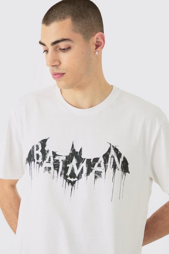 Oversize T-Shirt mit lizenziertem Dc Batman Logo Print