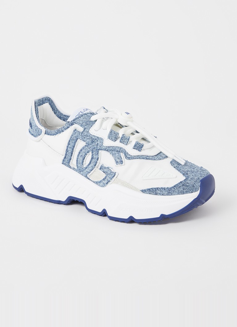 Dolce & Gabbana sneaker with leather and denim details