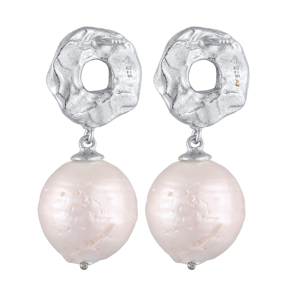 Elli PREMIUM Elli PREMIUM Boucles d'Oreilles Femmes Pendentif d'oreilles Baroque structuré ave Boucles d'oreilles