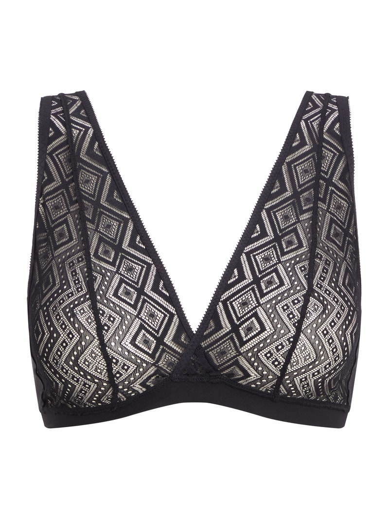 Bralette aus Spitze in schwarz