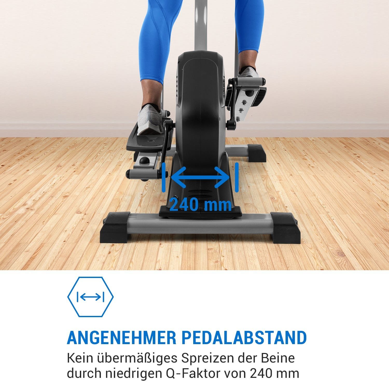 Capital Sports Heimtrainer Helix Comfort (Tablet-Halterung ; Kinomap App;Trainingscomputer mit LCD-Display; USB)