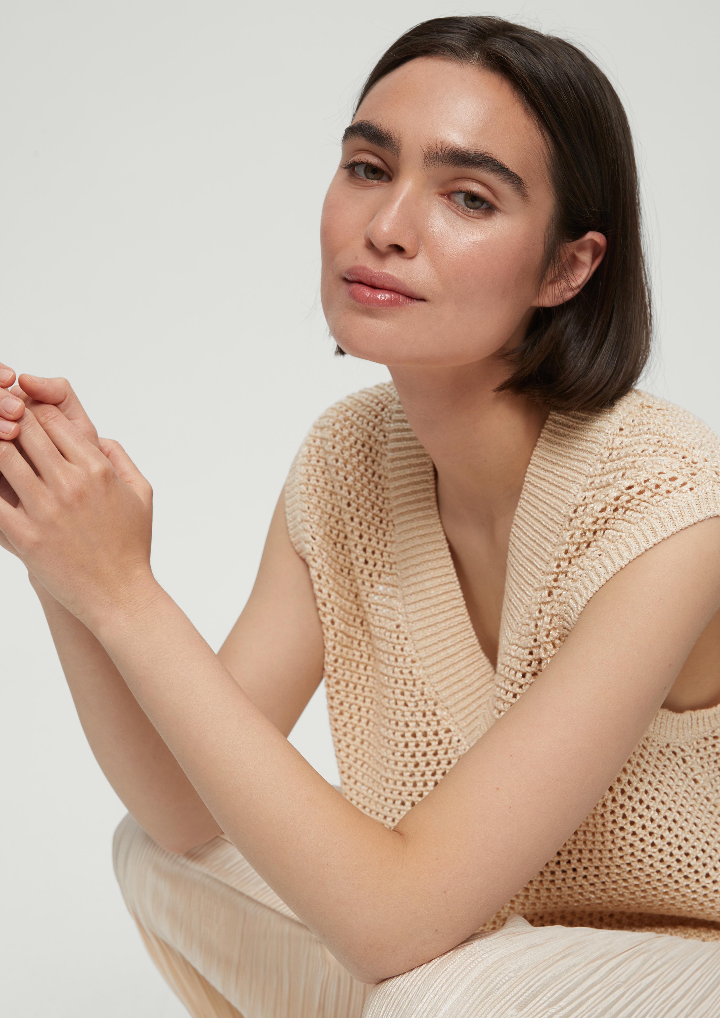 Strickpullunder mit V-Ausschnitt  2131653-1027