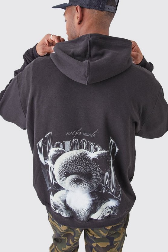 Tall Oversize Hoodie mit Homme Teddy Print