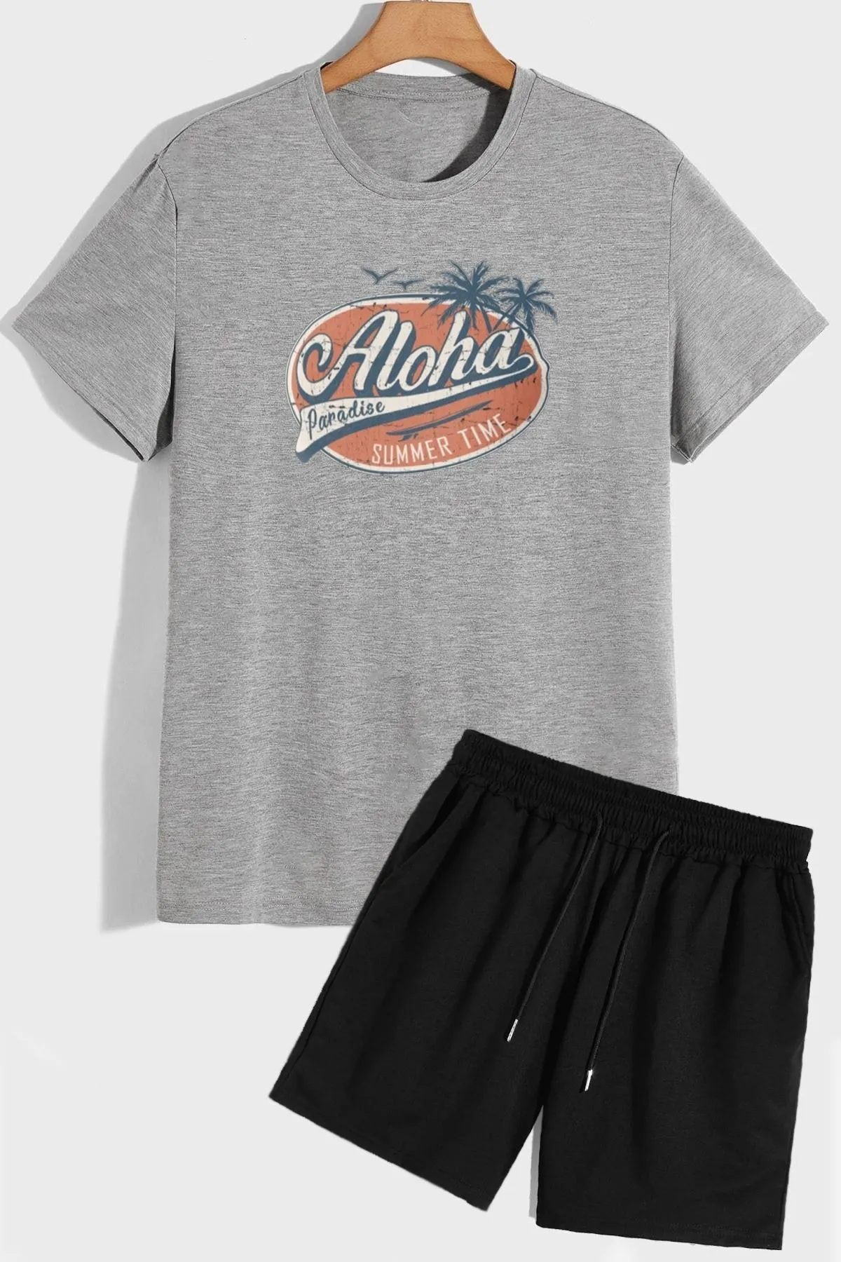 trendypassion  Aloha Shorts T-Shirt-Trainingsanzug-Set