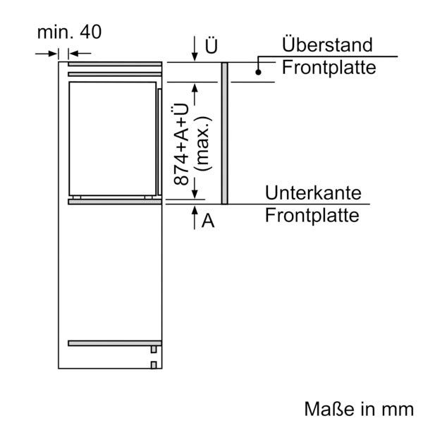 BOSCH Einbaukühlschrank Serie 6 KIR21ADD1, 87,4 cm hoch, 55,8 cm breit