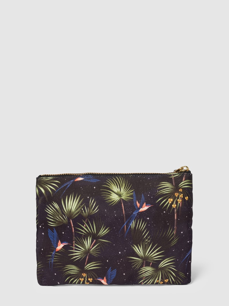 Pouch mit Allover-Muster Modell 'Paradise' in marineblau