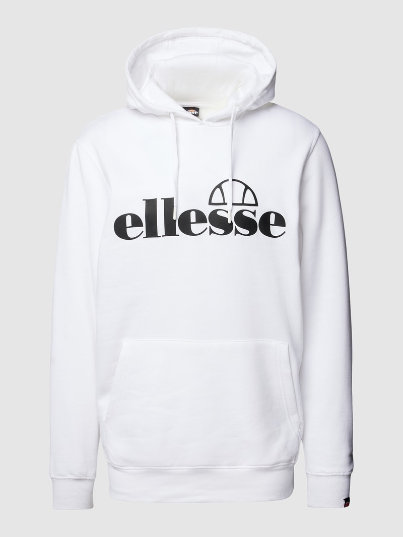 Hoodie mit Label-Print Modell 'Oodia' in weiß