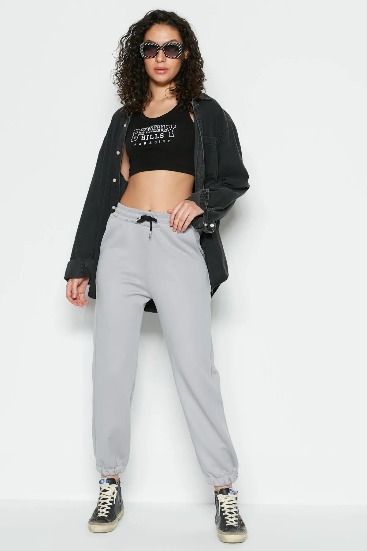C&City  Jogger Elastic Sports Jogginghose 806 Grau