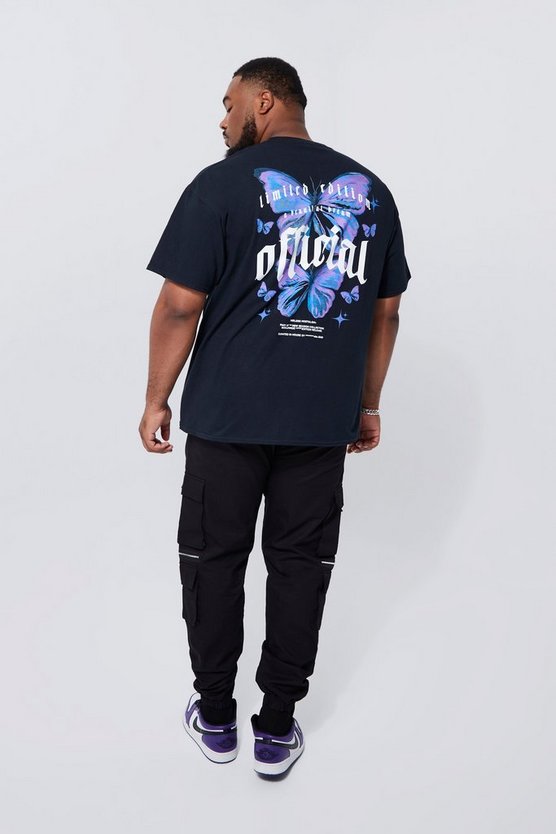 Plus T-Shirt mit Official Schmetterlings-Print
