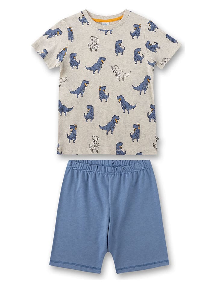 Sanetta Pyjama in Beige/ Blau günstig kaufen