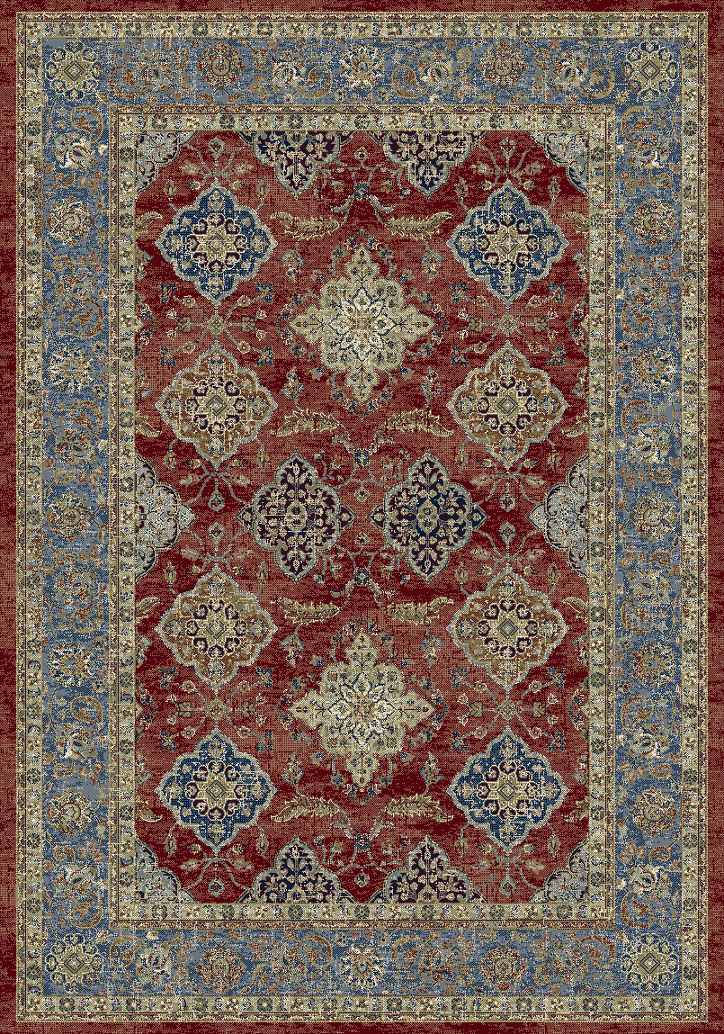 Webteppich Rubin Rot-Blau 133 x 195 cm