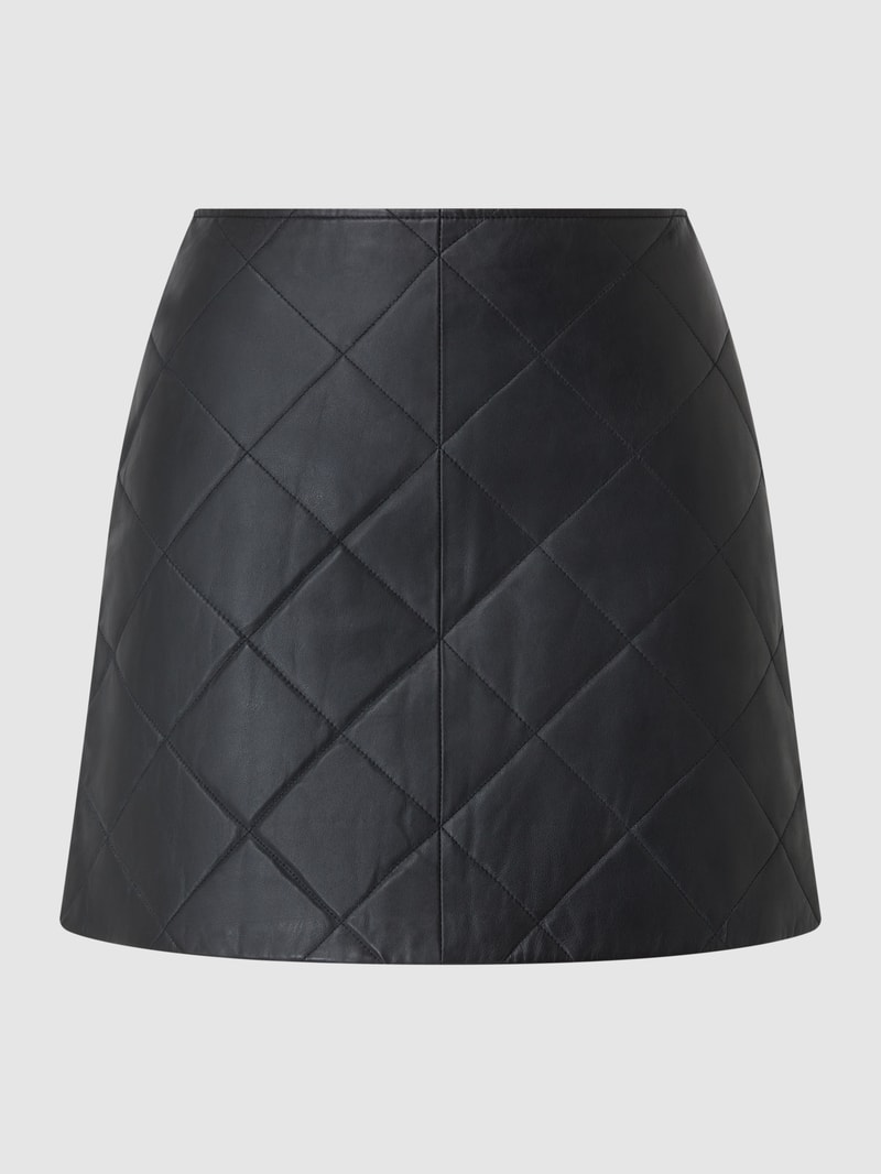 Minirock aus Leder Modell 'Isolde' in schwarz