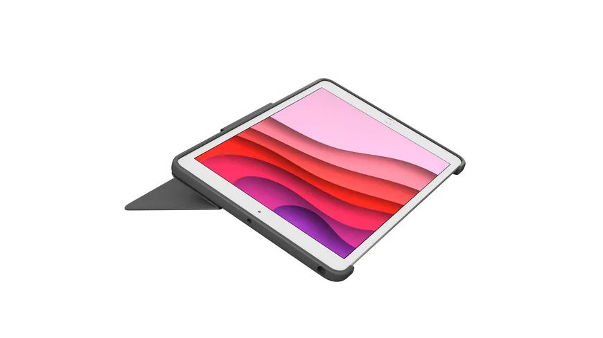 Logitech Combo Touch iPad 7/8/9Gen grau QWERTZ