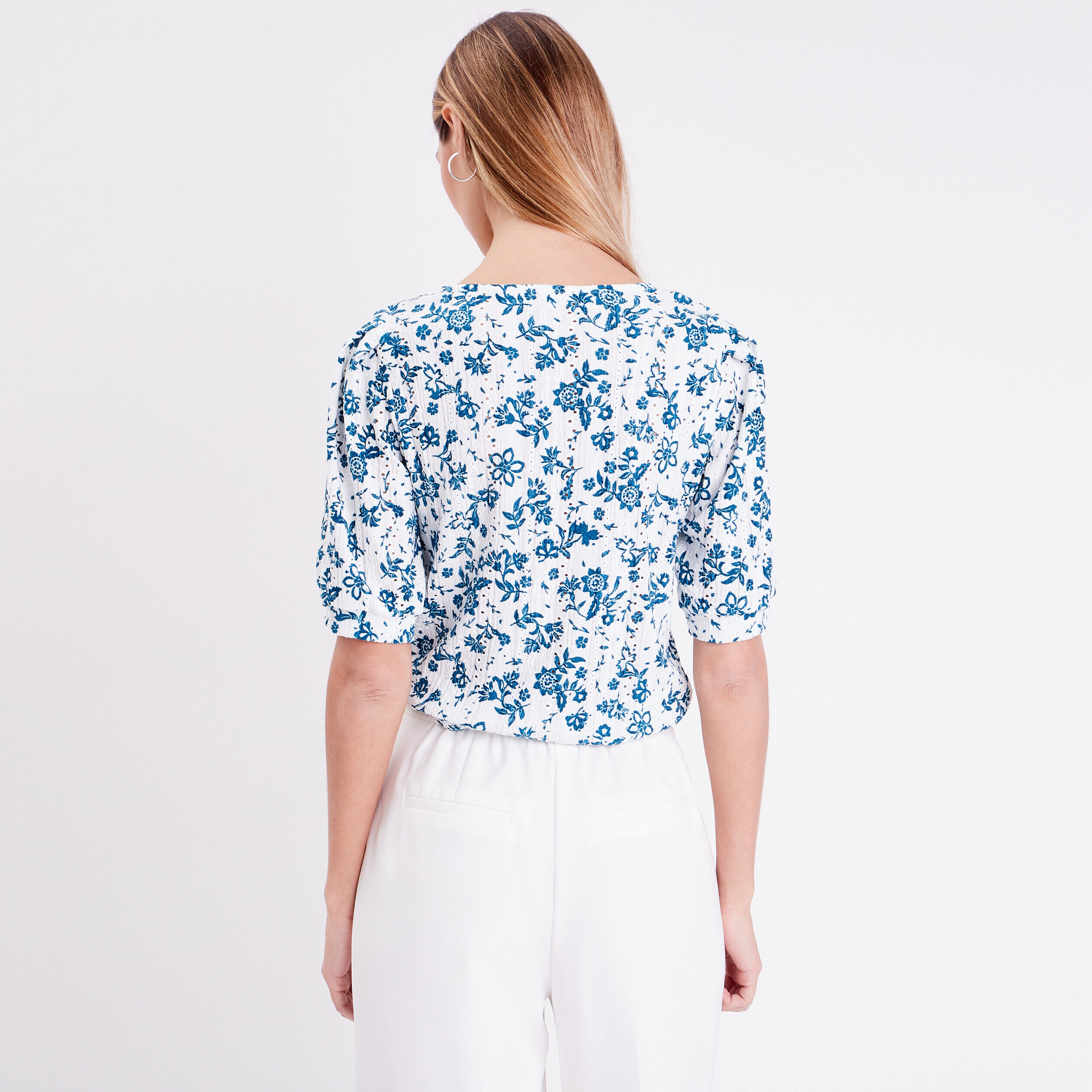 T-shirt à manches courtes blanc femme | Cache Cache