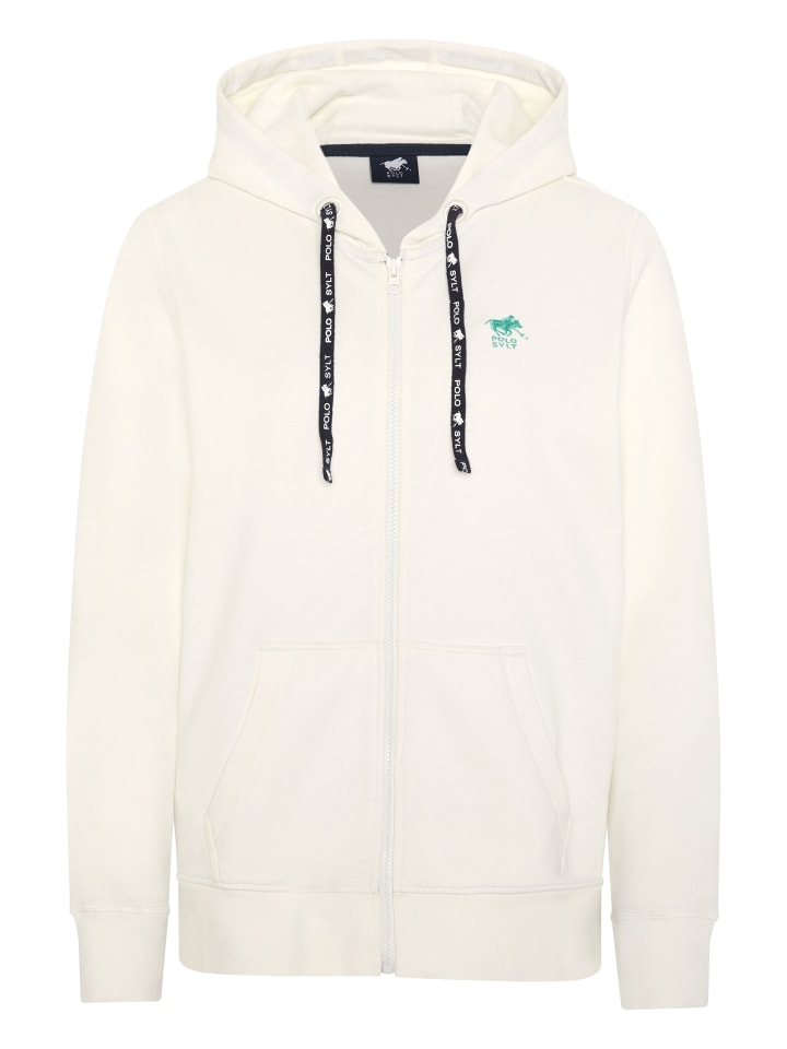 Polo Sylt Kapuzen-Sweatjacke in Weiß günstig kaufen XS