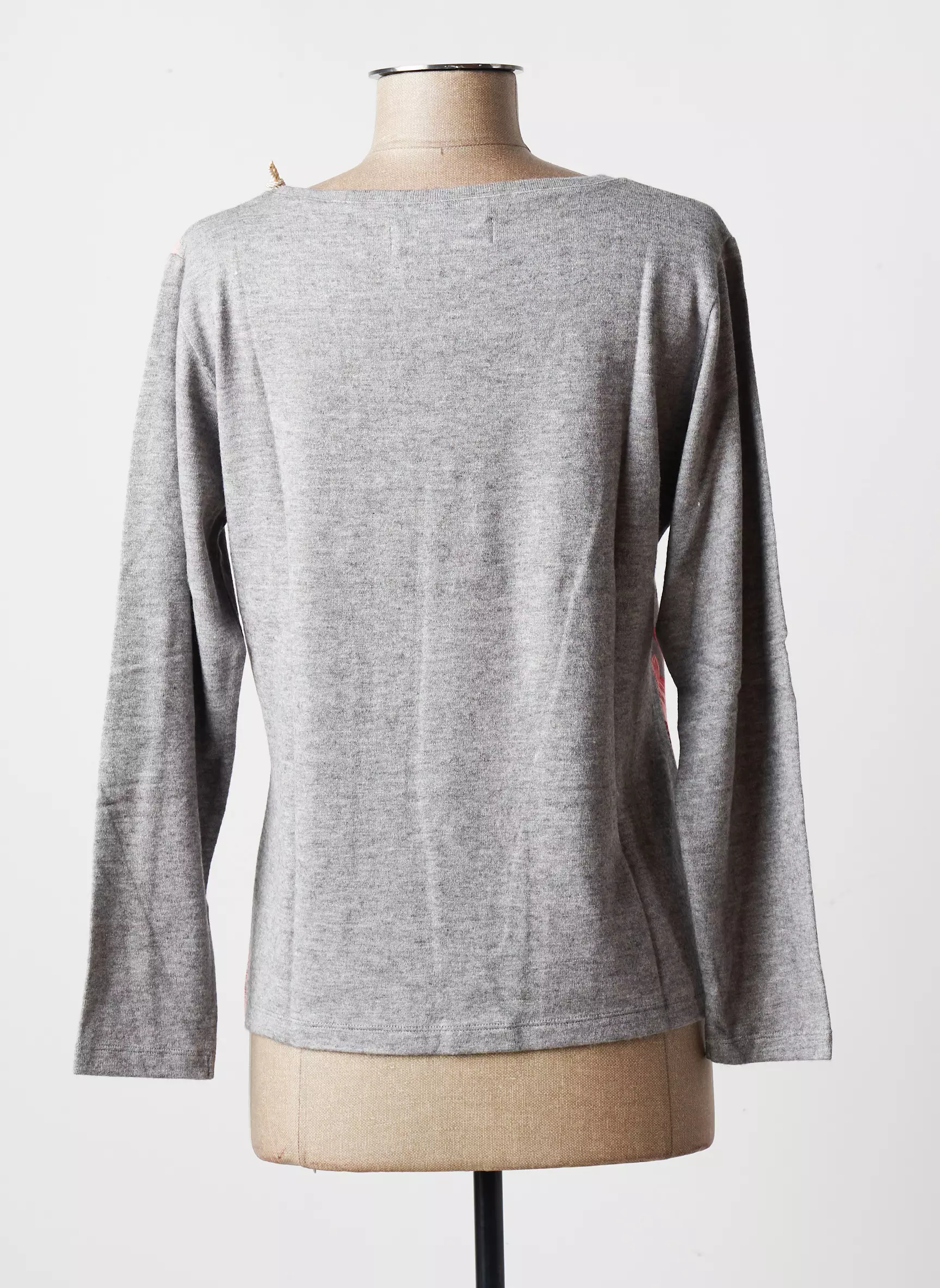Blanc Boheme Pulls Femme couleur gris