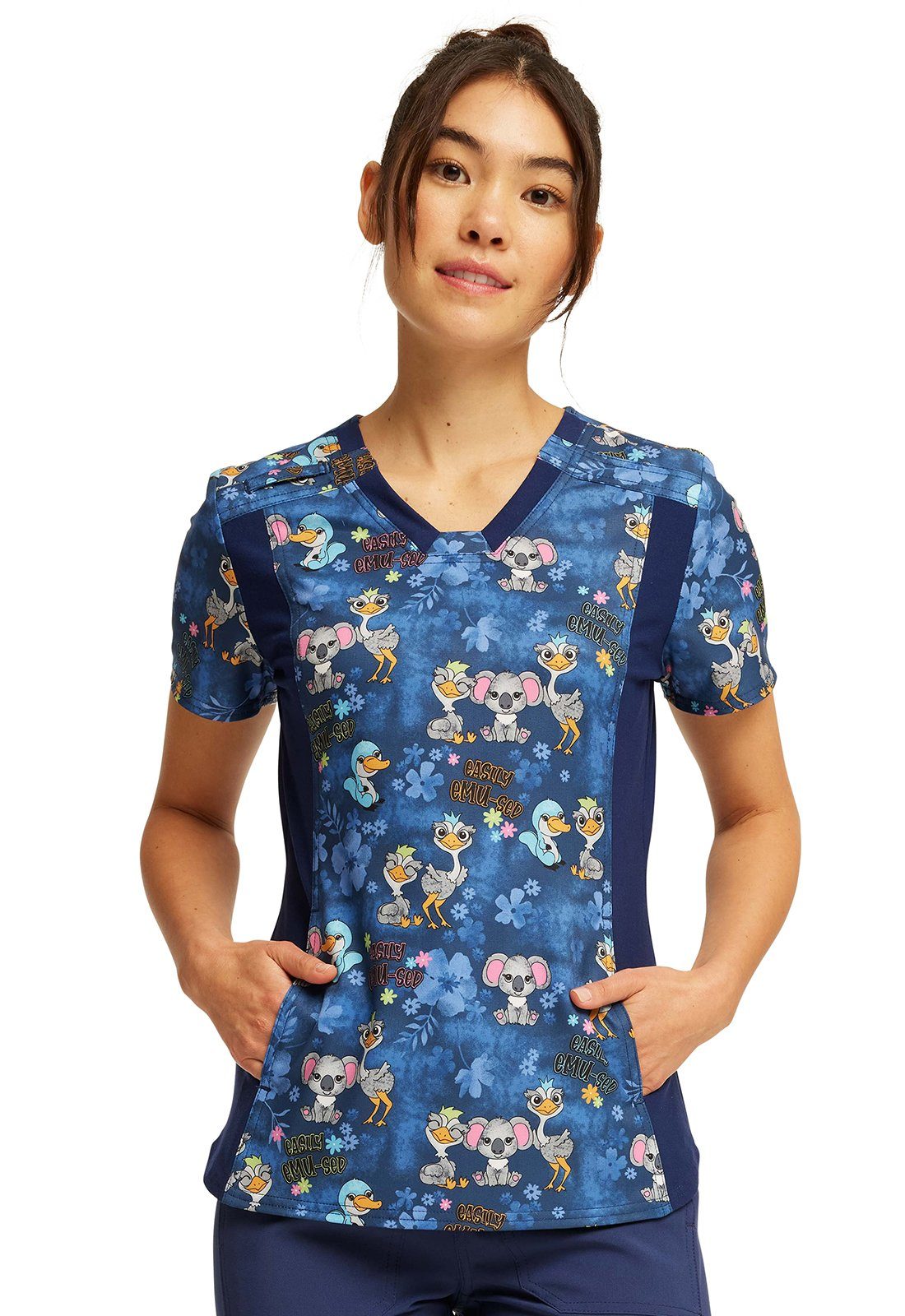 Cherokee Funktionsbluse Bunt bedruckter Damen Kasack 