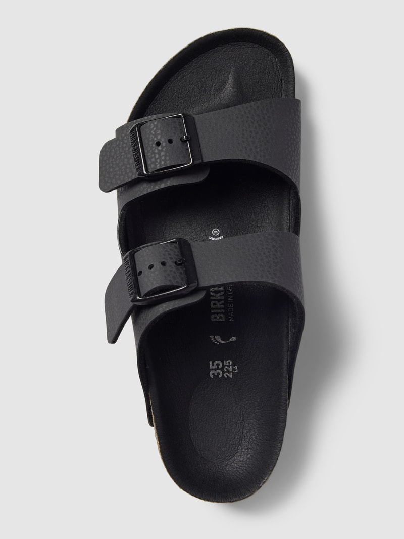 Zehentrenner mit Dornschließe in metallic Modell 'Gizeh' in schwarz