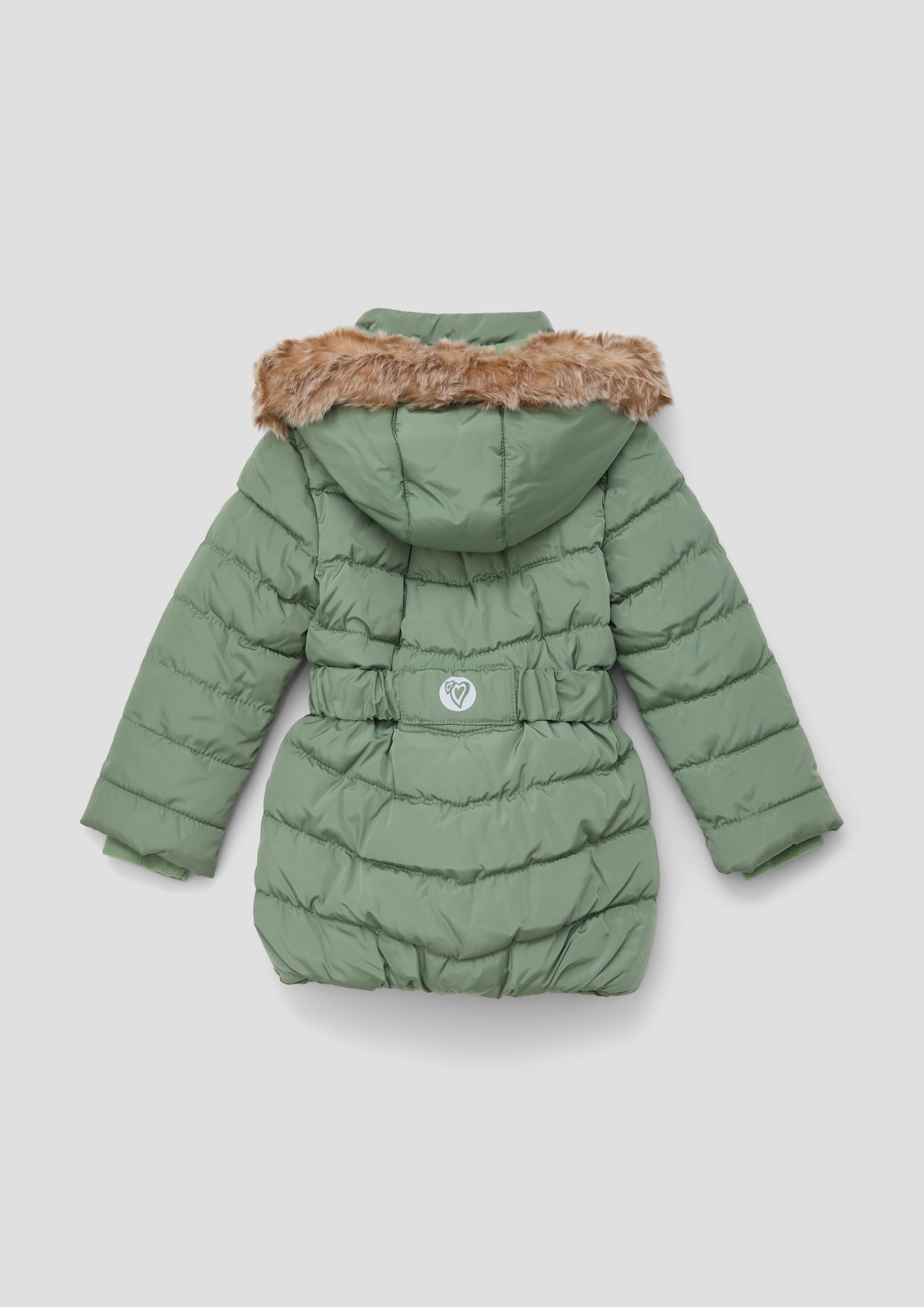 Steppjacke mit abnehmbarem Kunstfell  2132168-7370