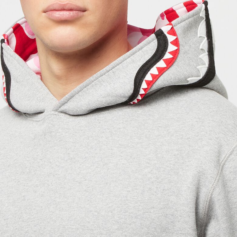 A Bathing Ape Shark Pullover Hoodie M gray