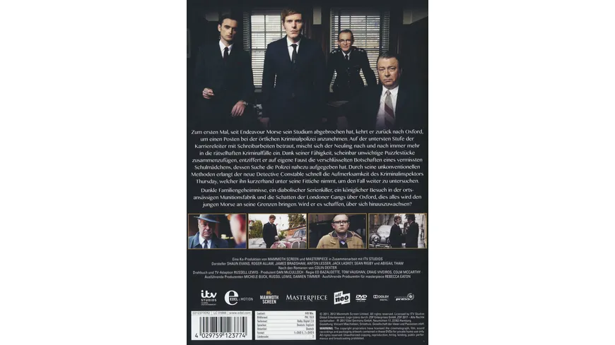 Der junge Inspektor Morse - Staffel 1  [3 DVDs]