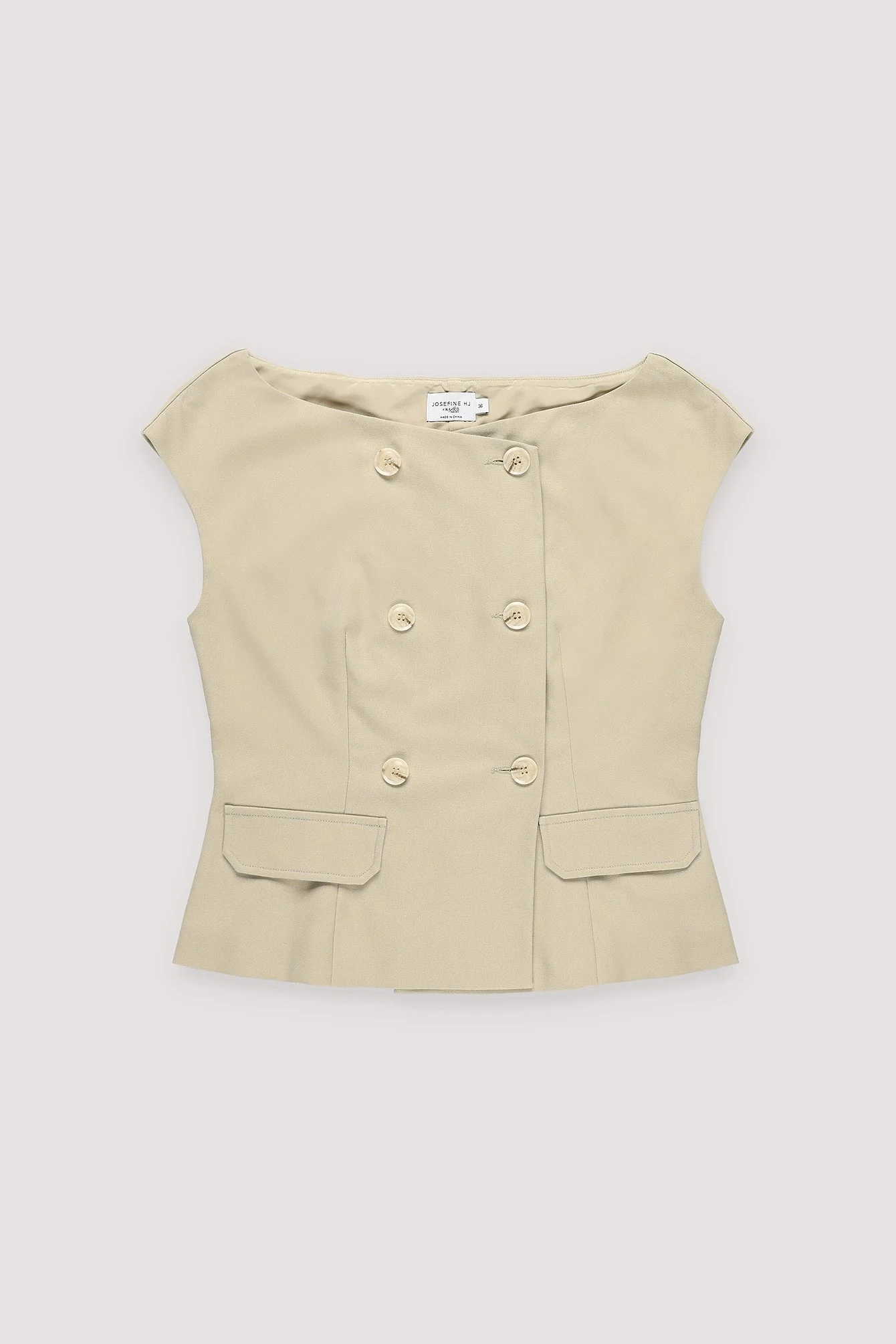 Blazer-Top mit kurzen Ärmeln