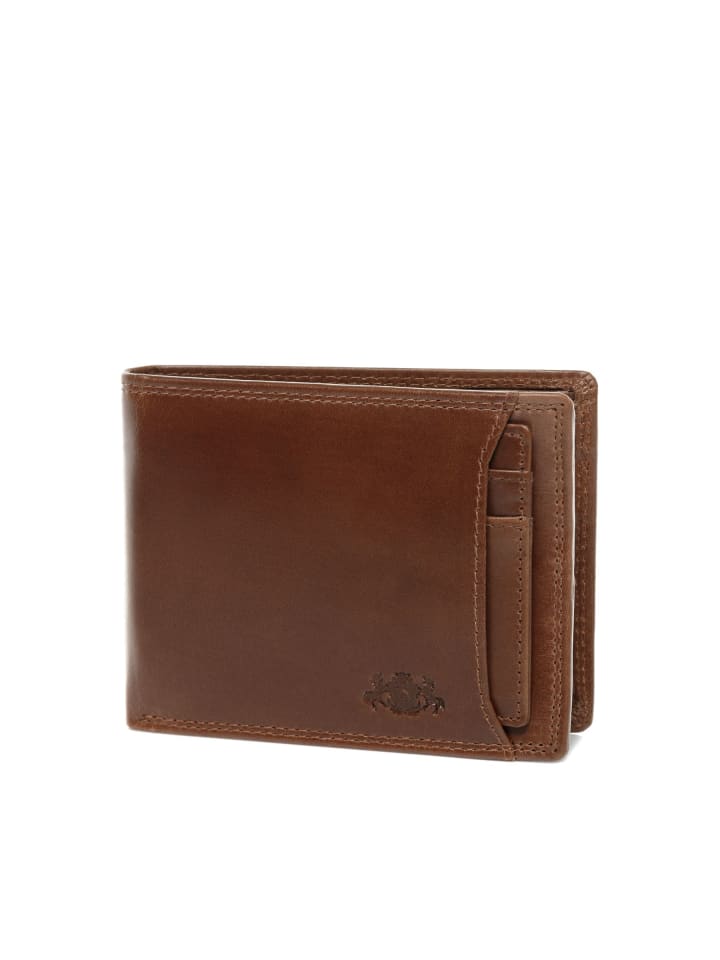 SID & VAIN Leder-Geldbörse echt Leder Geldbeutel groß hell-braun in braun günstig kaufen onesize