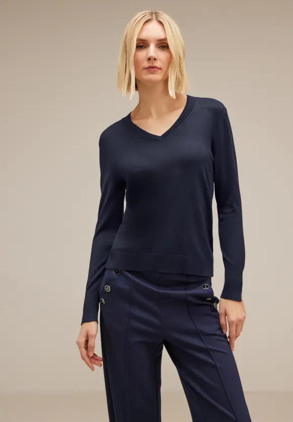 Street One Pullover mit V-Ausschnitt