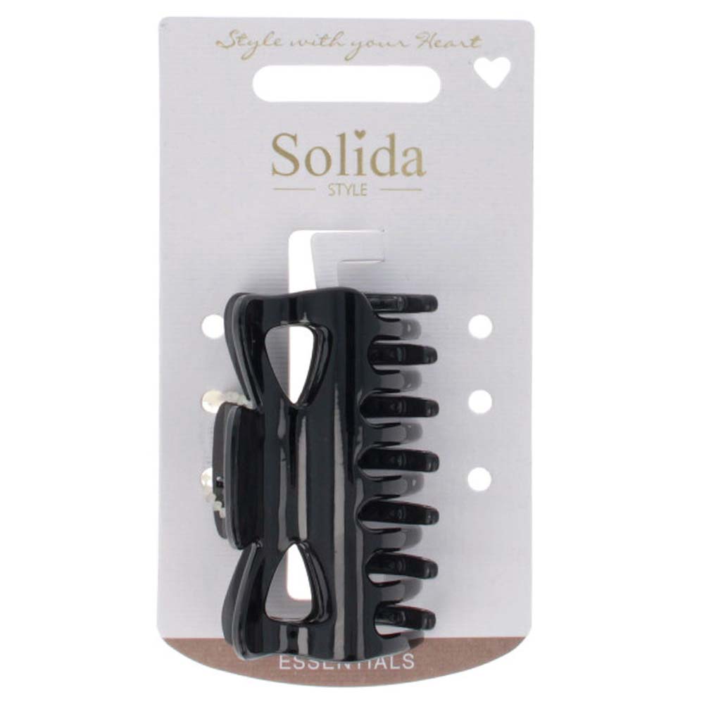 Solida Wasserwellklammer gummiert Schwarz 6cm