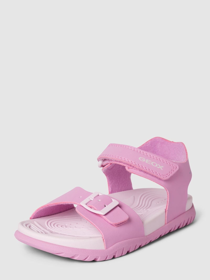 Sandalen mit Label-Detail Modell 'BOREALIS' in pink