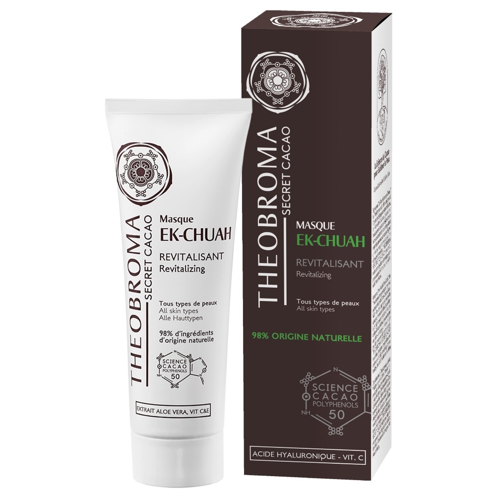 Theobroma Secret Cacao Masque EK-CHUAH, la Force du Cacao Masque Revitalisant .Nourrie en profondeur, hydratation longue durée.