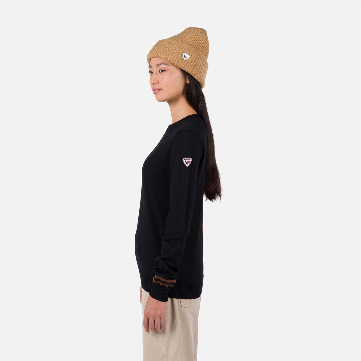 Damenpullover mit Rundhalsausschnitt