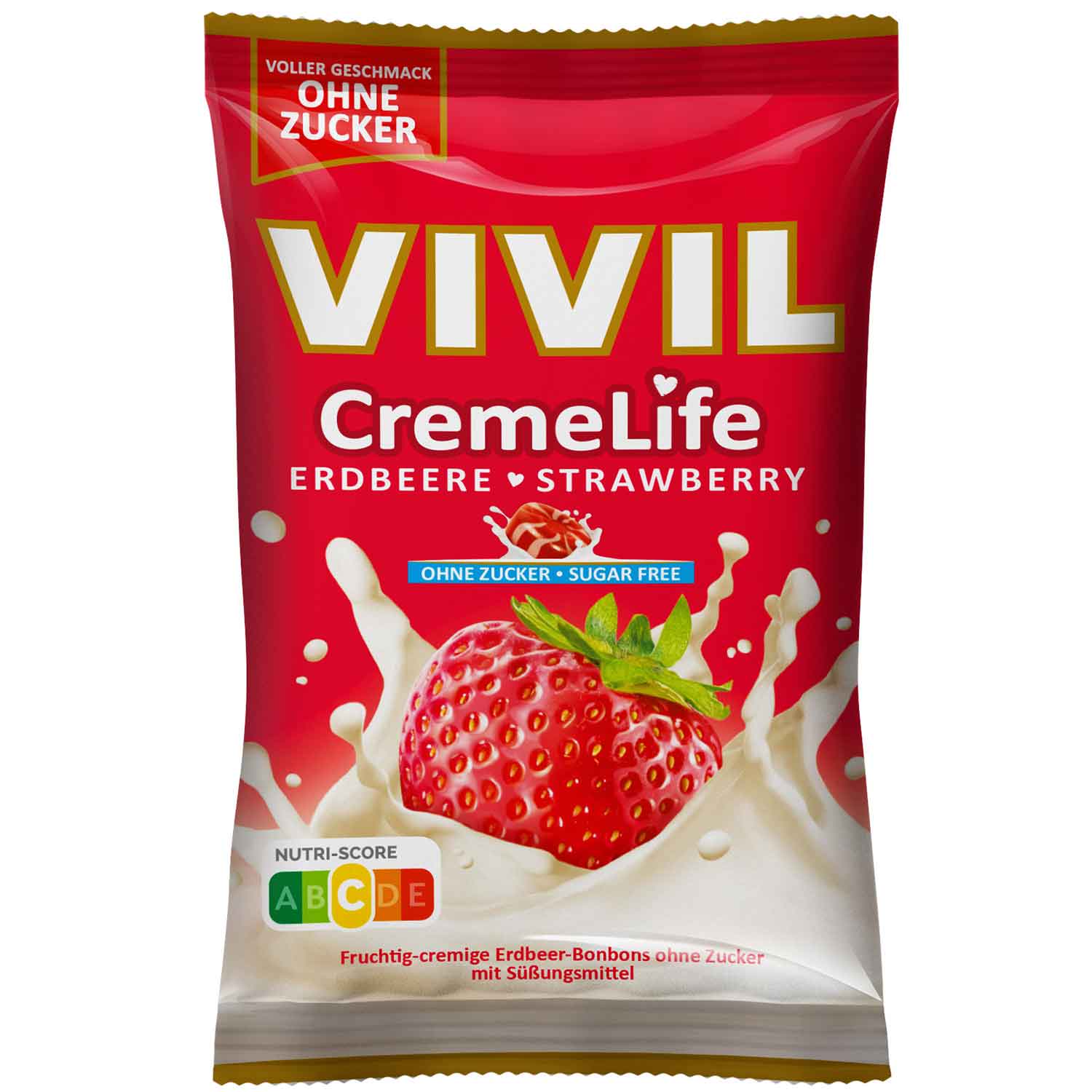 Vivil CremeLife Erdbeere ohne Zucker 110g