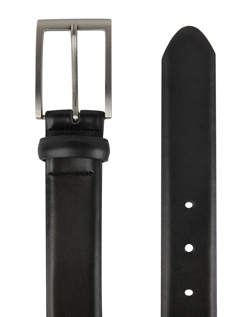 Gürtel aus Leder in schwarz