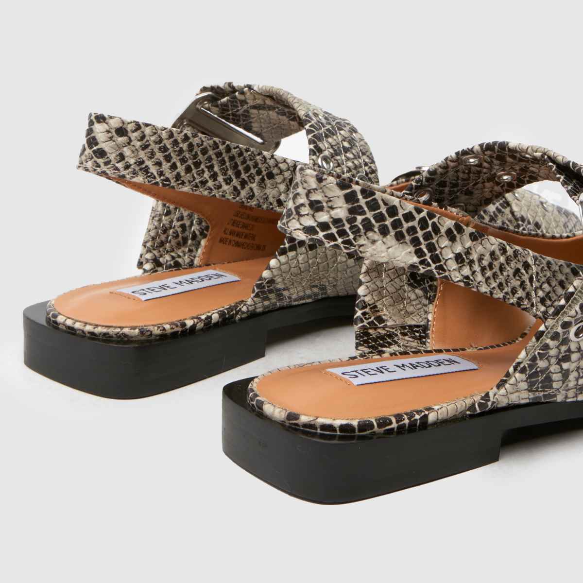 Steve Madden – Grand Ave – Mönstrade platta skor med spänne