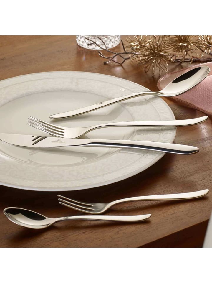 Villeroy & Boch 12er Set Kaffeelöffel SoftWave 14,6 cm in silber günstig kaufen onesize