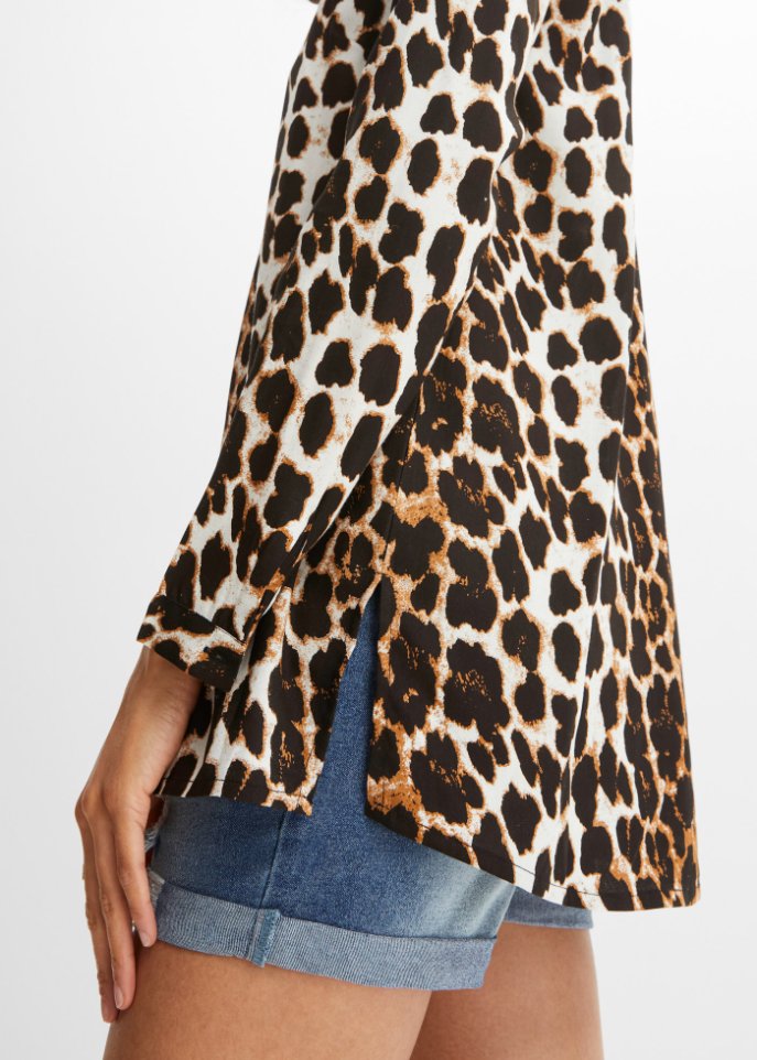 bedruckte Longbluse
