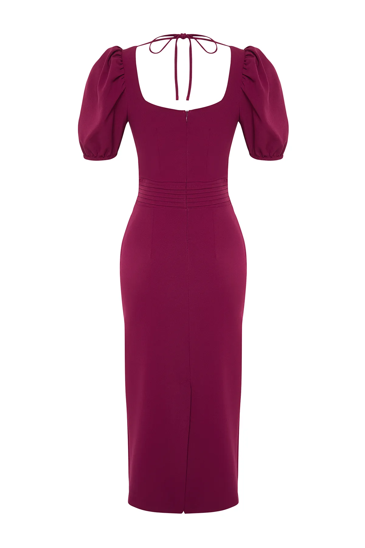 Trendyol Collection  Lila Taillen-detailliertes, figurbetontes Webkleid TPRSS24EL00158