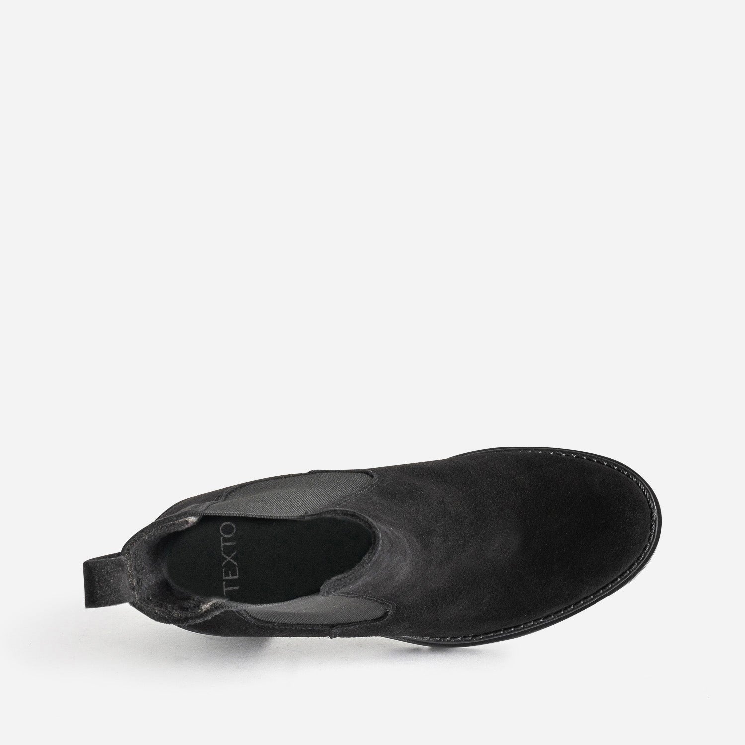 Chelsea boots TEXTO noir en cuir velours