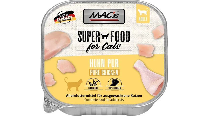 MAC's CAT Katzennassfutter Huhn Pur 100 g