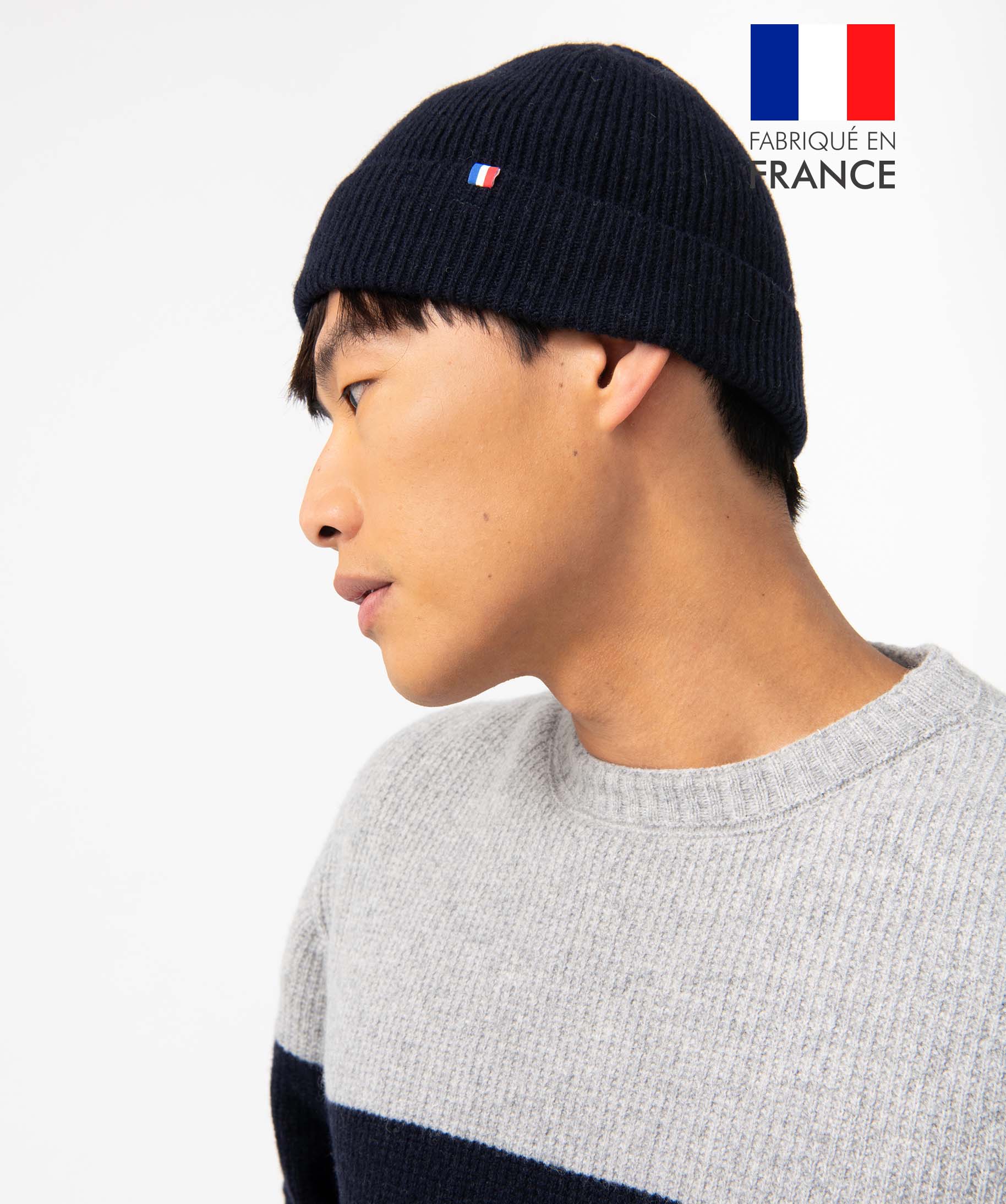 Bonnet homme en maille 3D innovante marine | GEMO