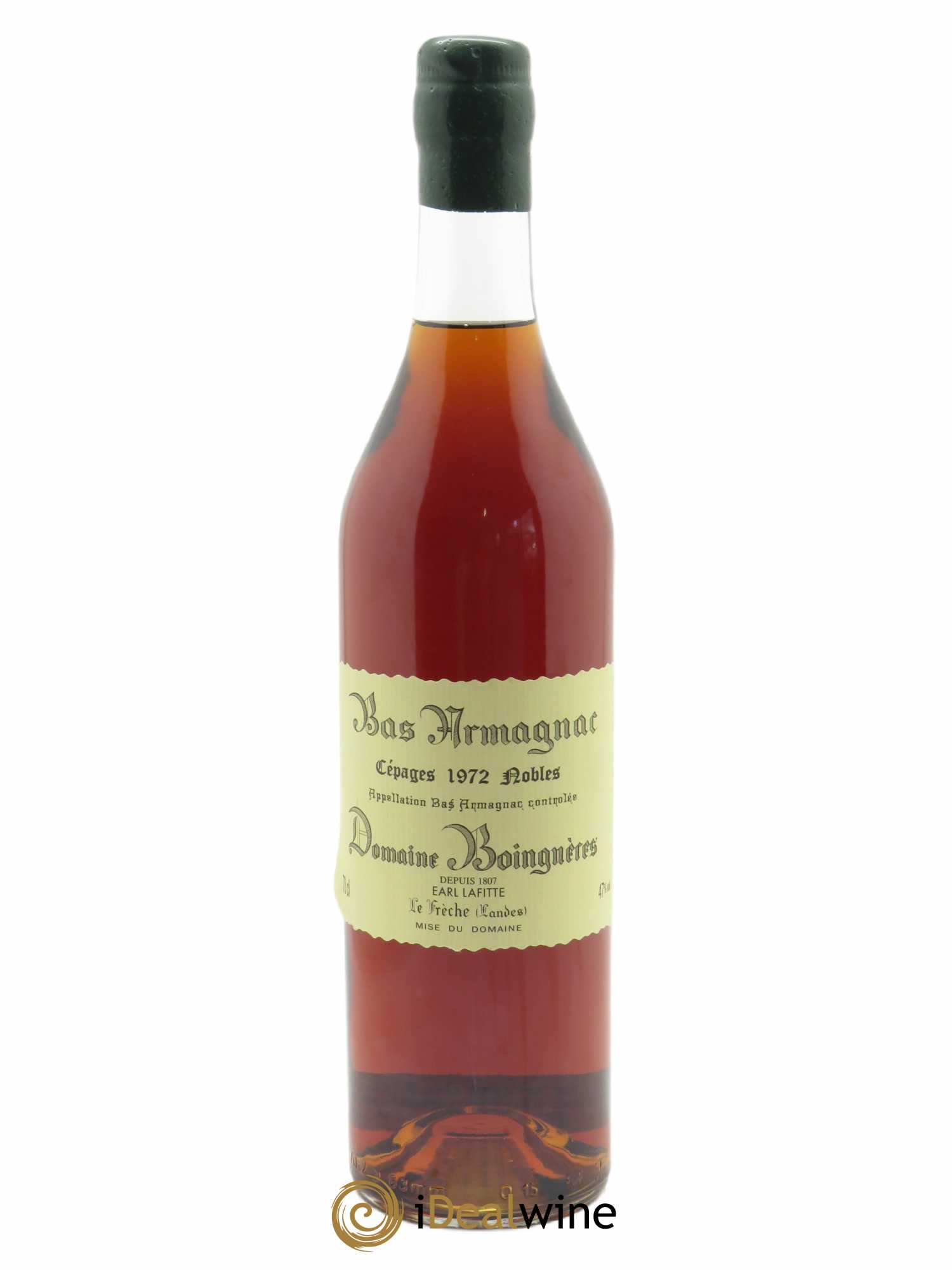 Bas-Armagnac Domaine Boingnères Cépages Nobles Martine Lafitte  1972 - Lot de 1 Bouteille