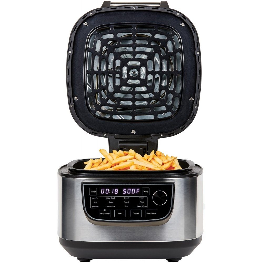 PowerXL Multikocher Multi Cooker 12 in 1 - Multikocher - silber/schwarz, 1300 W