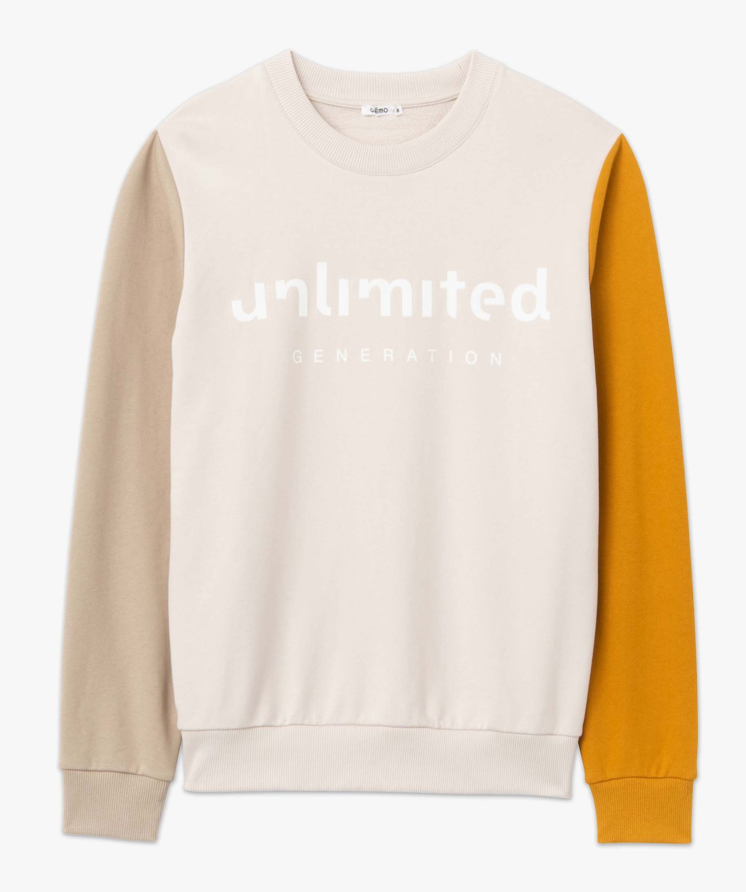 Sweat homme tricolore avec inscription sur le buste gris | GEMO