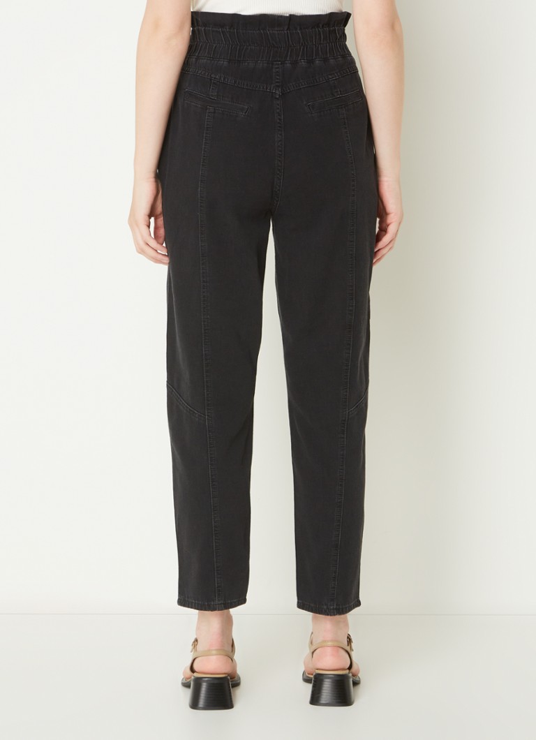 Blugi Ba&sh Mony cu toc înalt, crop, stil Mom Fit, cu buzunare subțiri