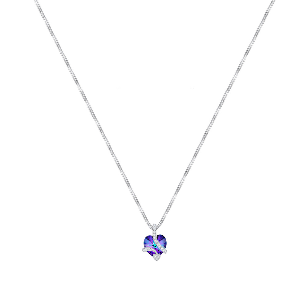 Elli Elli Collier Herz Kristalle 925 Silber Féminin collier