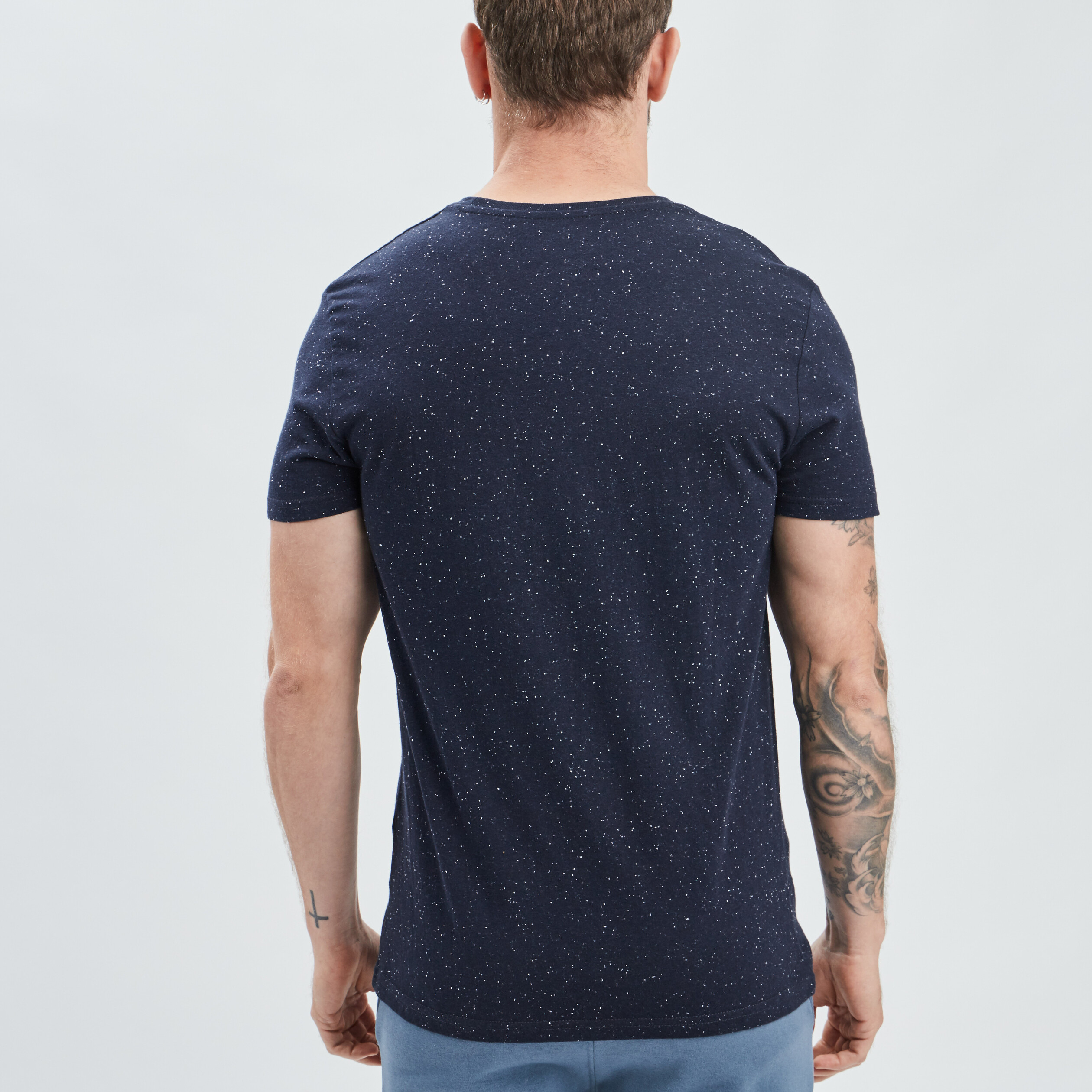 T-shirt manches courtes bleu marine homme | La Halle